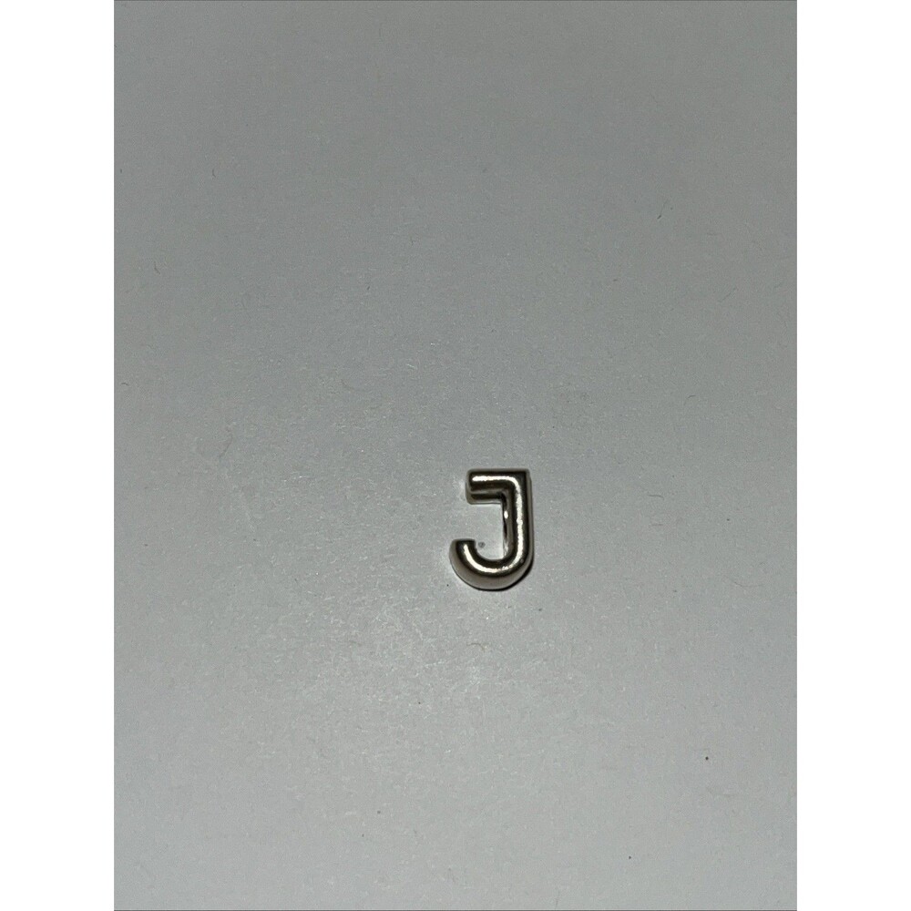 Authentic Pandora 797464 Letter J Alphabet Reversible Charm Silver S925 ALE